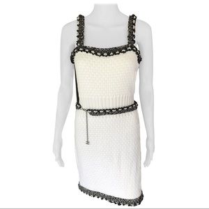 Sold! BN Chanel 14S knit braided chain trim dress